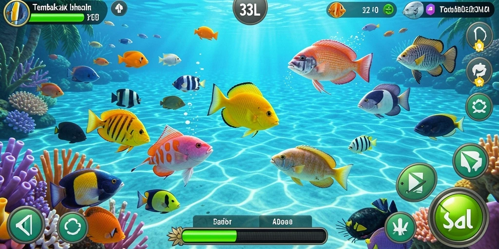 Tampilan action seru dari gameplay Tembak Ikan 33L.