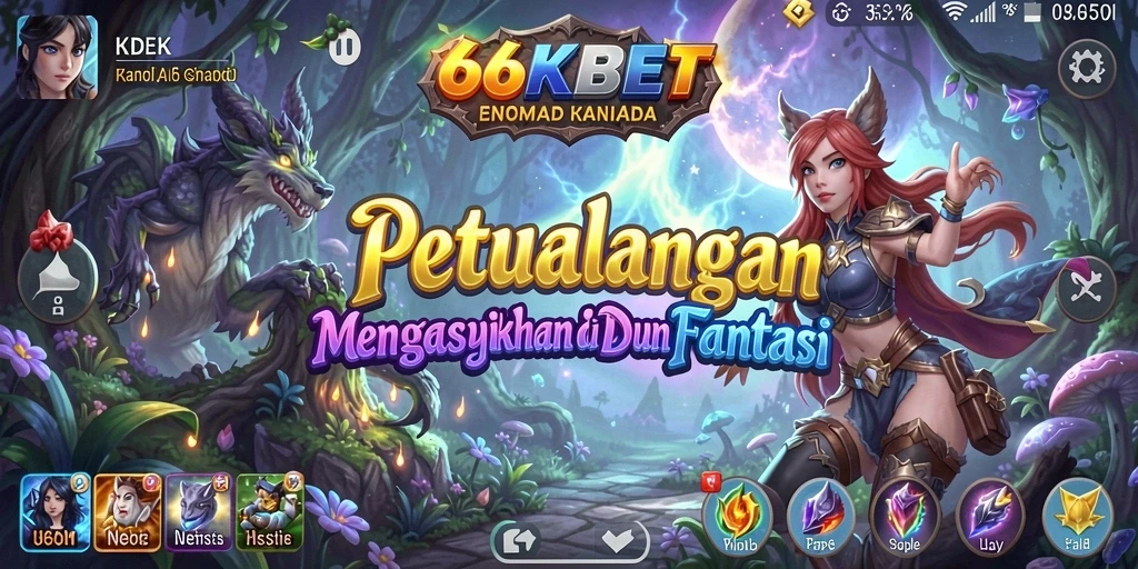 Screenshot gameplay 66KBET yang menampilkan eksplorasi dunia yang luas.