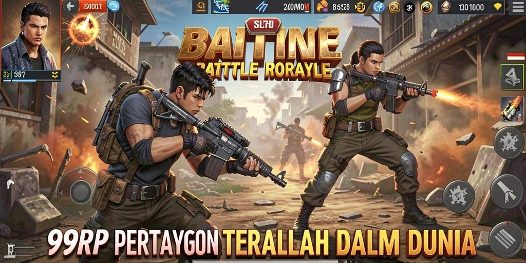 Gameplay seru Battle Royale, penuh aksi dan strategi.