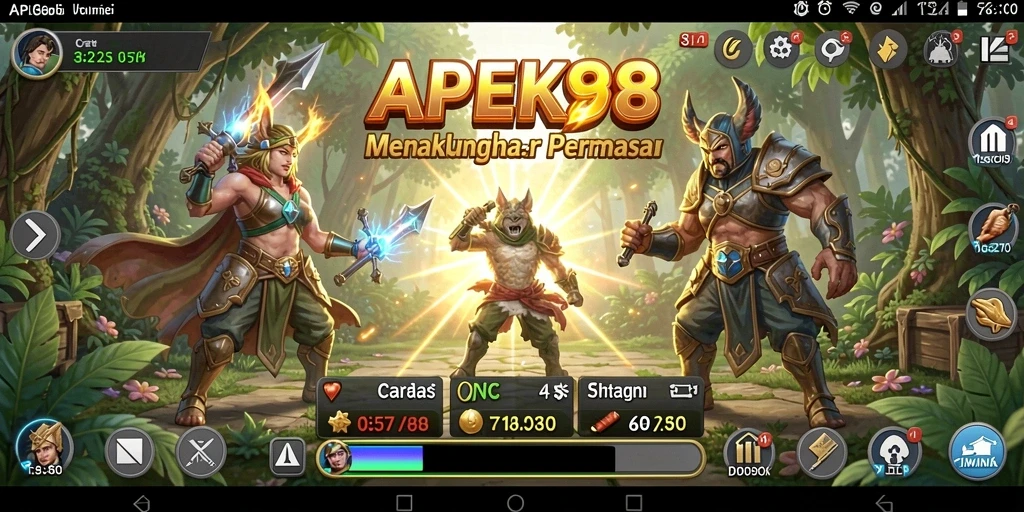 Screenshot APEK88 menampilkan pertempuran strategi yang mendebarkan.