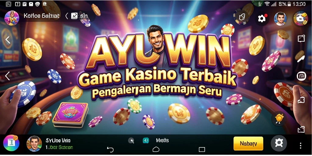 Screenshot AYUWIN menampilkan aksi seru permainan Kasino.
