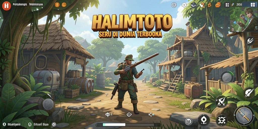 Tangkapan layar gameplay HALIMTOTO menampilkan dunia terbuka yang menakjubkan.