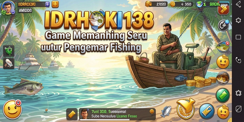Screenshot IDRHOKI138 menampilkan keseruan gameplay memancing yang menarik.