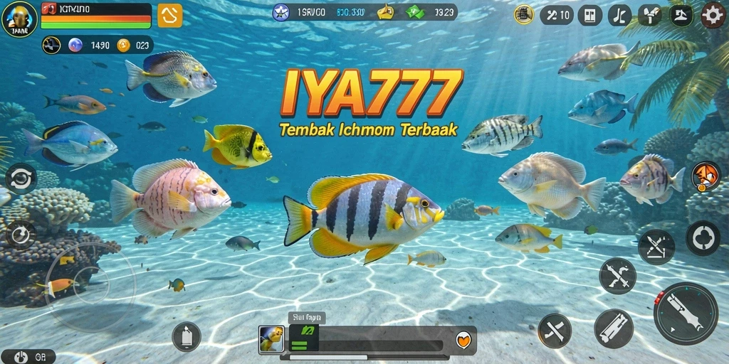 Gameplay seru IYA777 dengan berbagai jenis ikan untuk diburu.