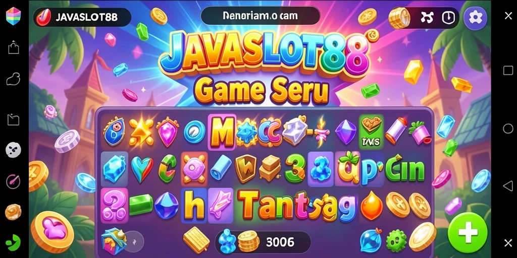 Tampilan gameplay menyenangkan dan penuh warna dari JAVASLOT88.
