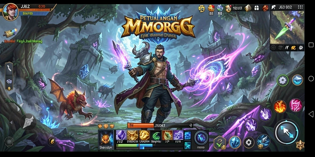 Tampilan gameplay JJ62 yang memukau dalam dunia MMORPG.