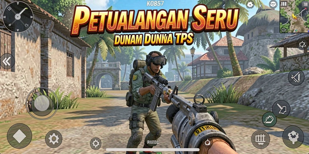 Tampilan action seru dalam gameplay TPS KO857.