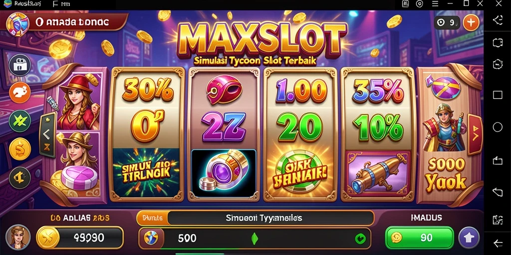 Tampilan gameplay MAXSLOT yang menarik dalam mengelola kasino.