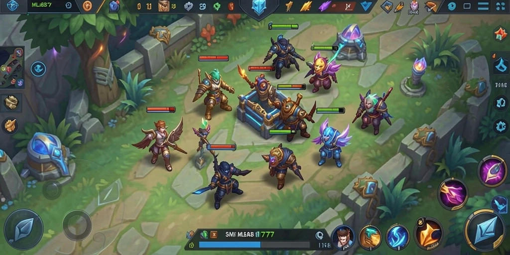 Tampilan gameplay seru dan warna-warni dari MLBB777.