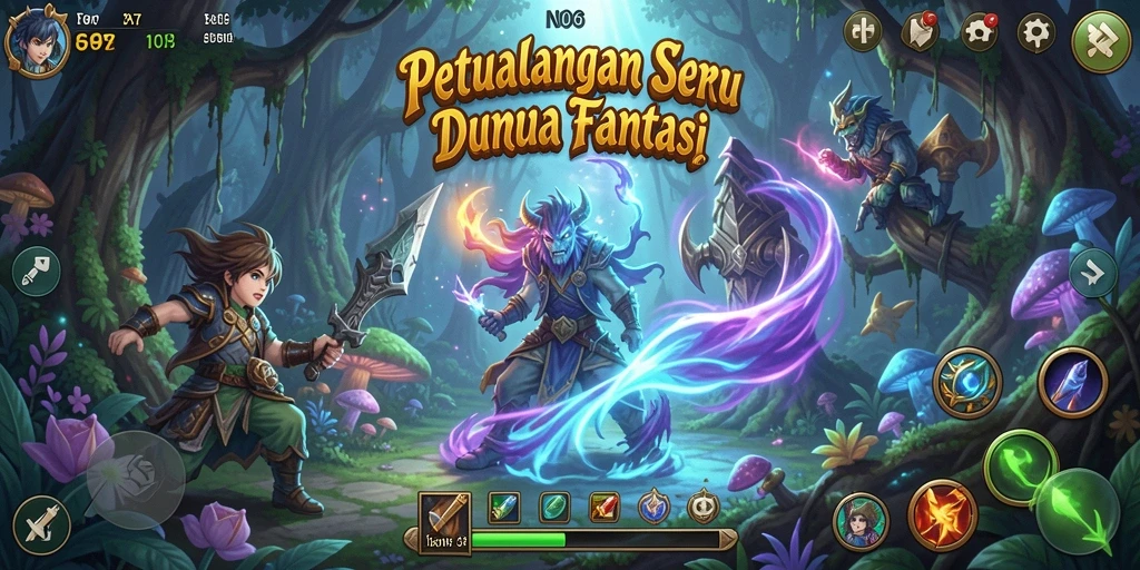 Tampilan gameplay seru N06 yang penuh aksi dan petualangan.