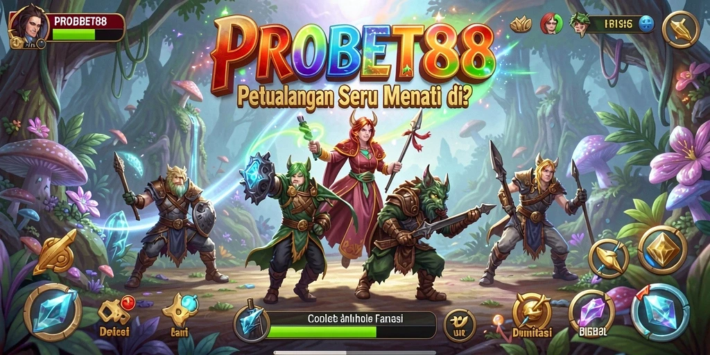 Gameplay PROBET88 yang menampilkan petualangan seru di dunia fantasi.