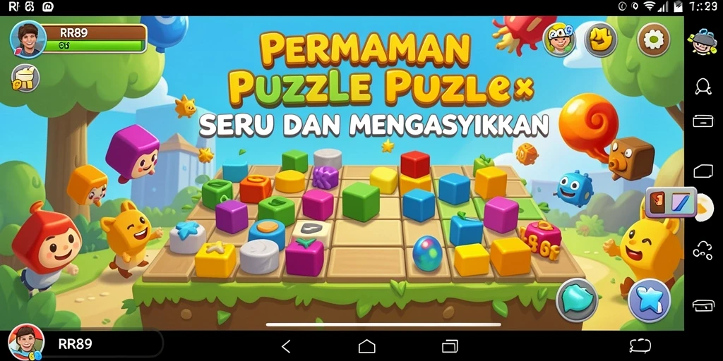 Screenshot gameplay RR89 yang menampilkan tantangan puzzle menarik.