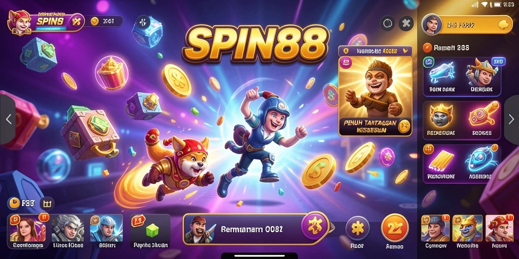 Screenshot gameplay SPIN88 menampilkan keseruan dan tantangan dalam game Arcade.