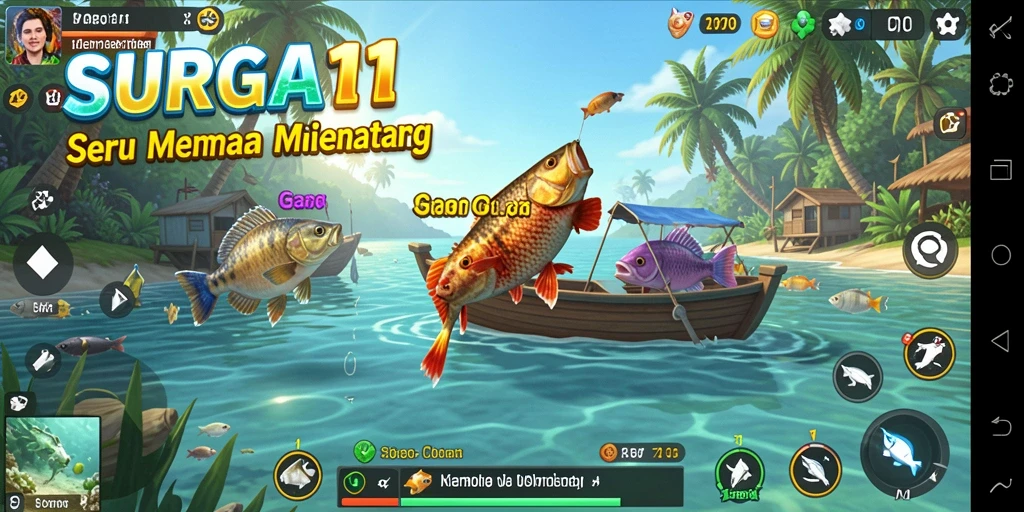 Tangkapan ikan besar dalam gameplay SURGA11 yang menegangkan.