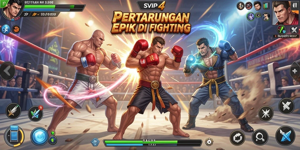 Gameplay seru dan grafis menakjubkan dari SVIP4 dalam pertarungan.